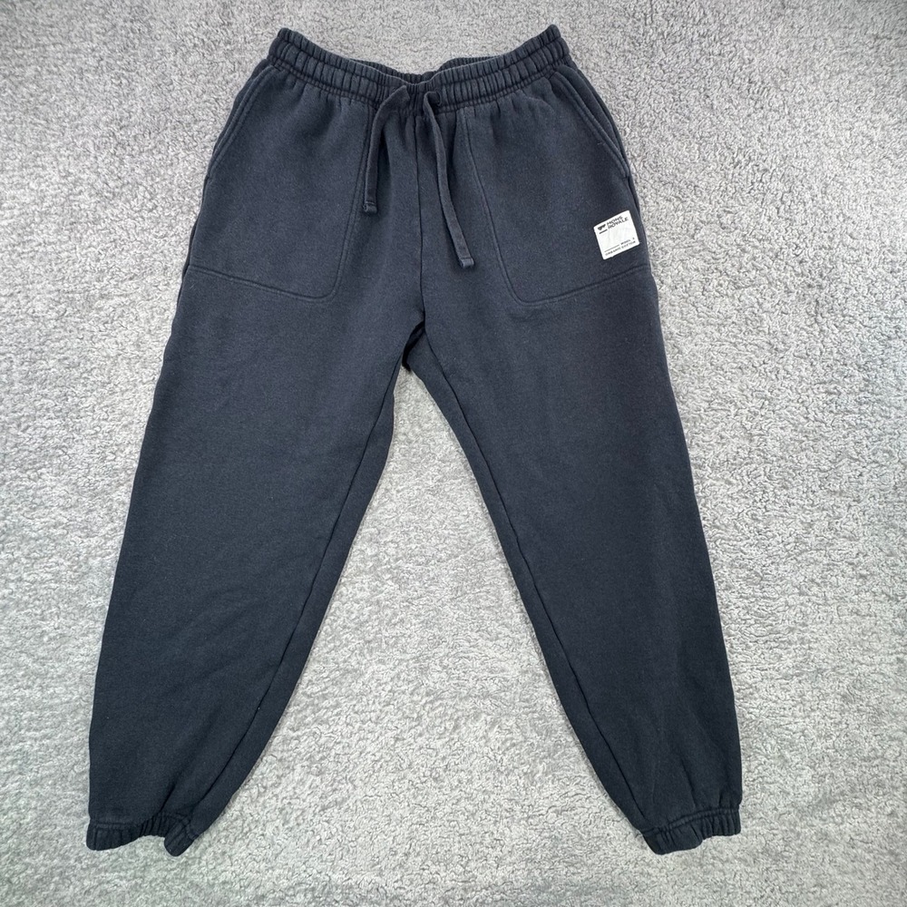 Mons Royale Verdant Black Merino Wool Organic Cotton Jogger Sweatpants Unisex S